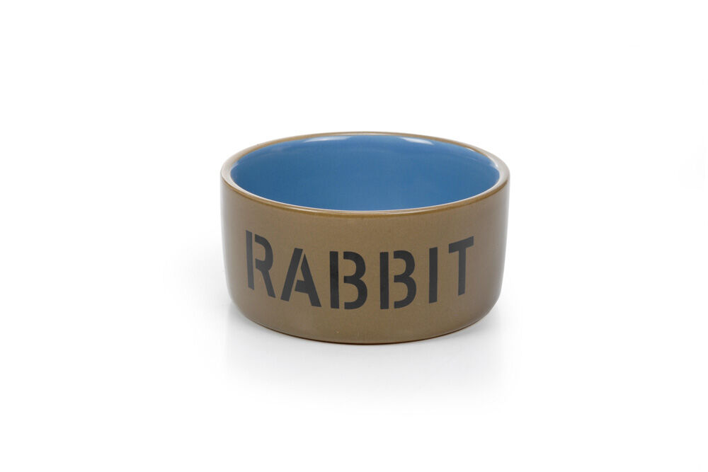 Beeztees Voer- of drinkbak Rabbit - Blauw Beige - 5.5x11.5x11.5 cm