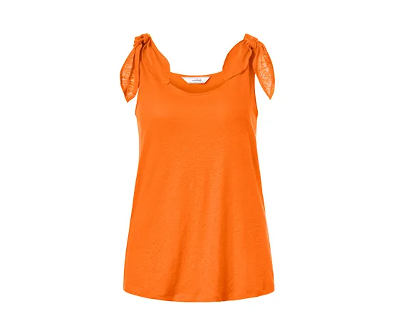 Top mit Knotendetail, orange