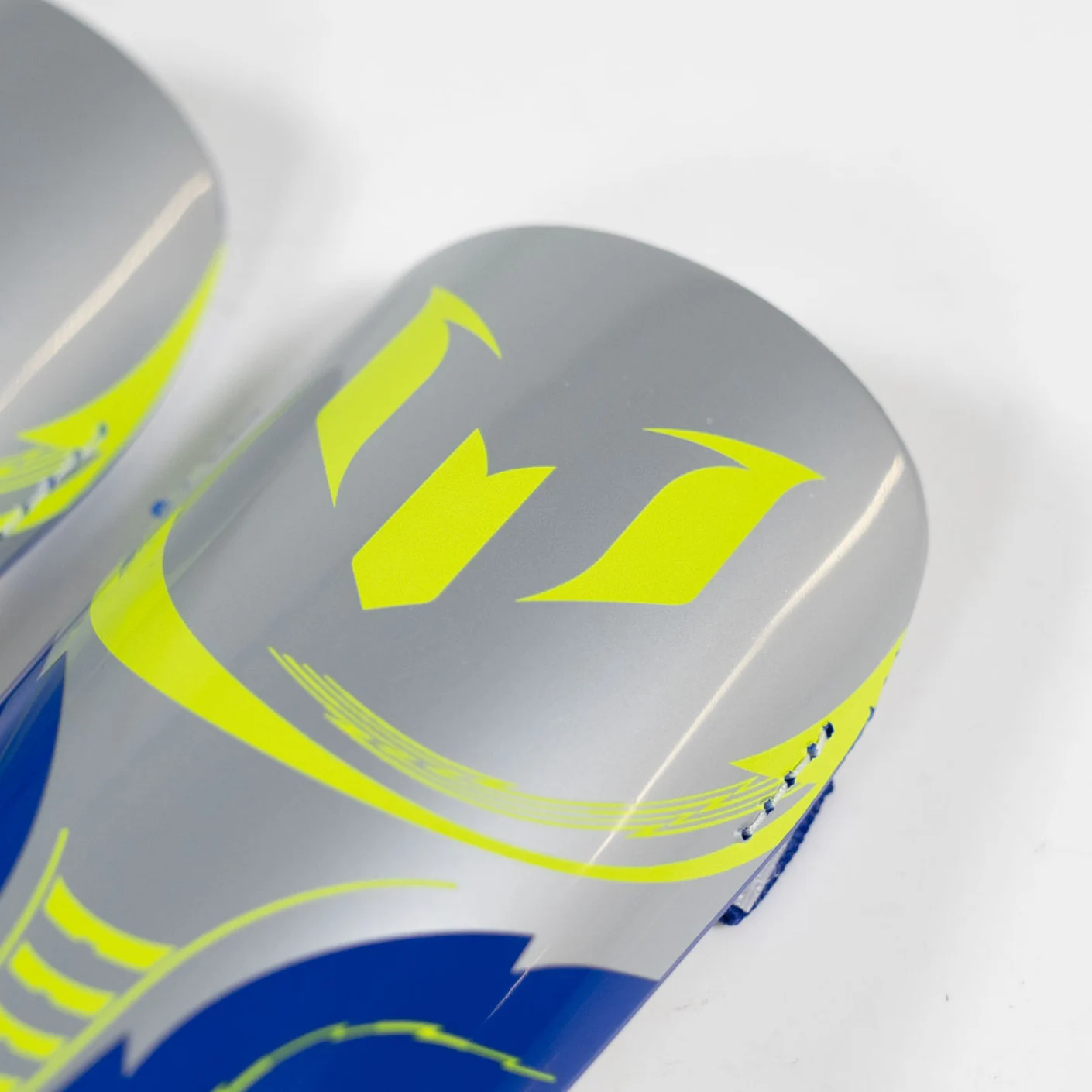 Adidas Messi Match Scheenbeschermers Kids Zilver Blauw Geel