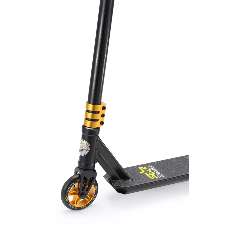 Star Scooter Roller Stunt Trick 110mm Semi Prof schwarz, gold