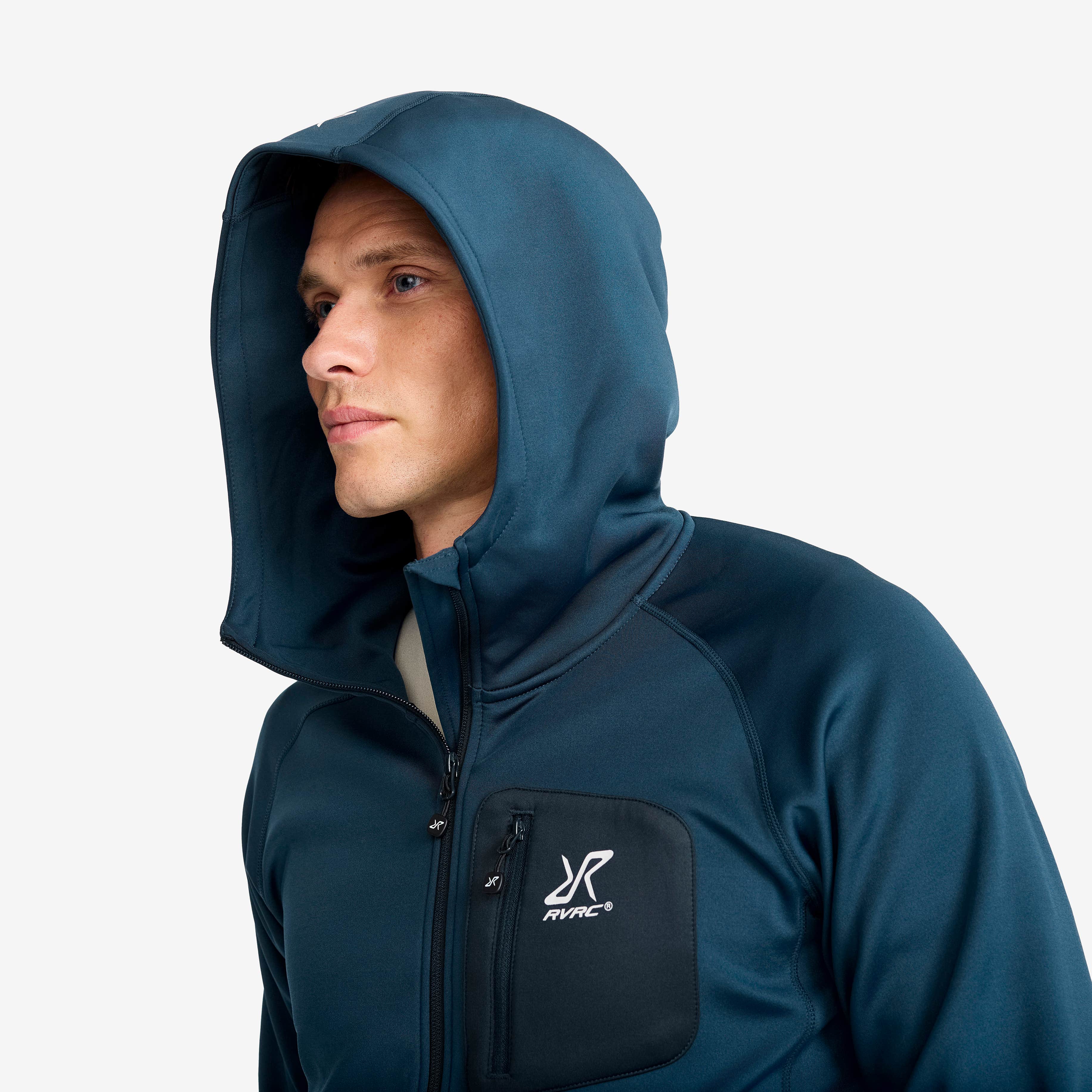 Evolution Stretch Fleece Hoodie Herre Moonlit Ocean