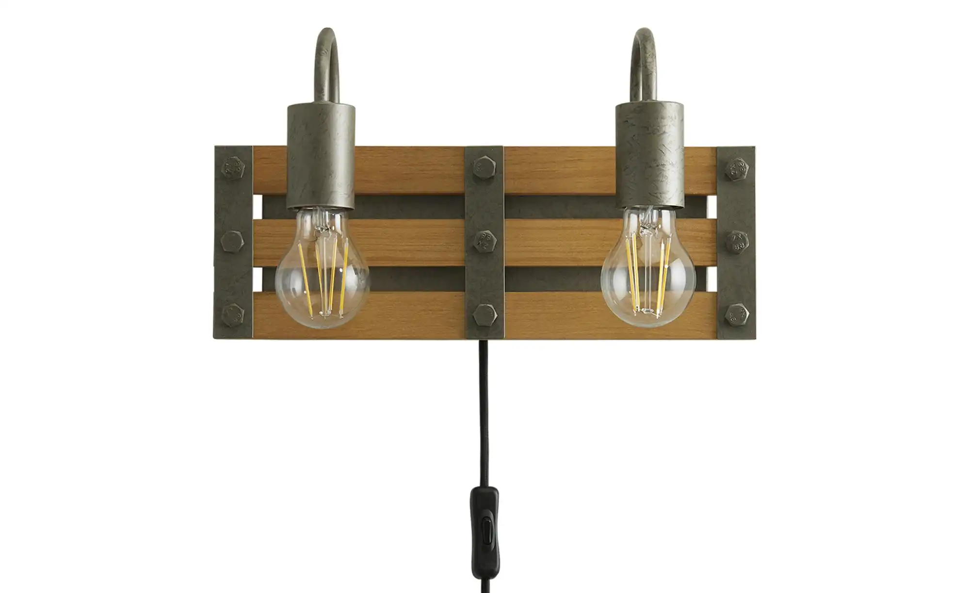 Trio Wandleuchte, 2-flammig, Paletten-Optik