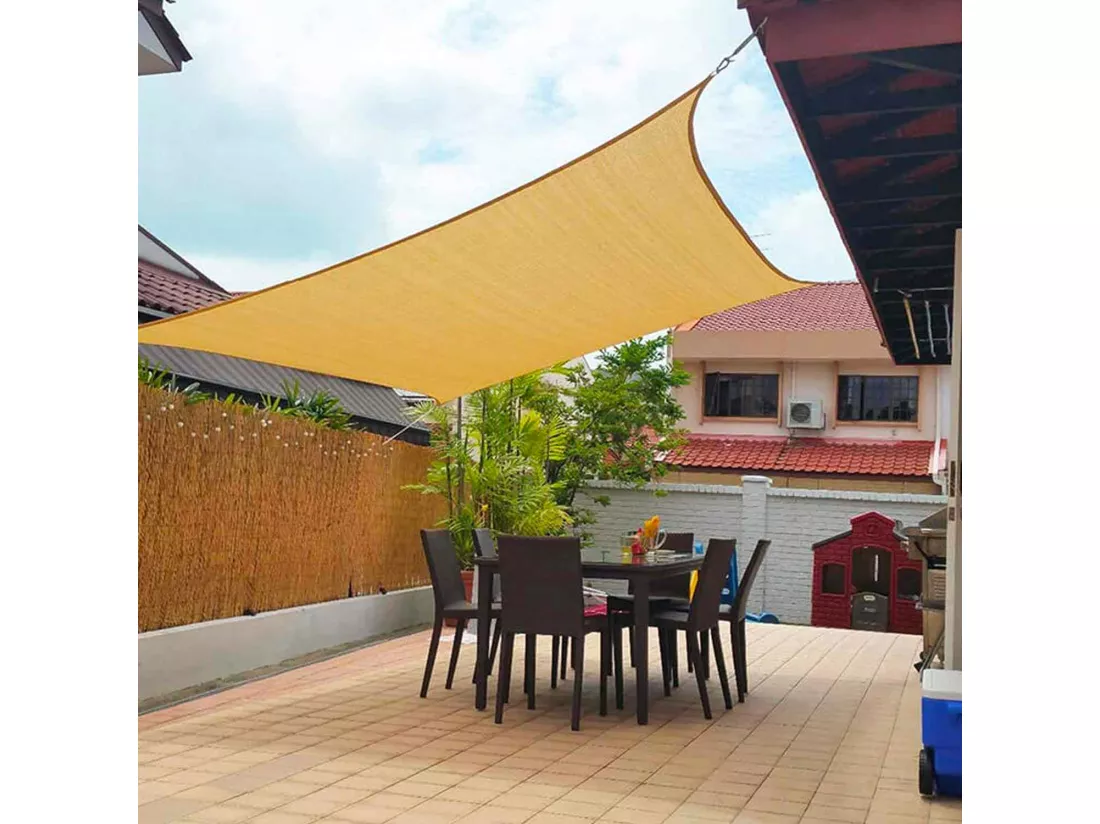 San Miguel - Voile d’ombrage rectangulaire 360x280 cm en PE 180g/m²