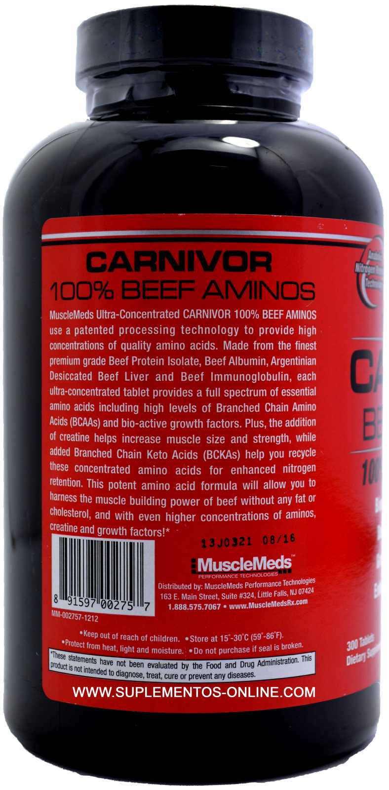 MuscleMeds Carnivor Beef Amino 300