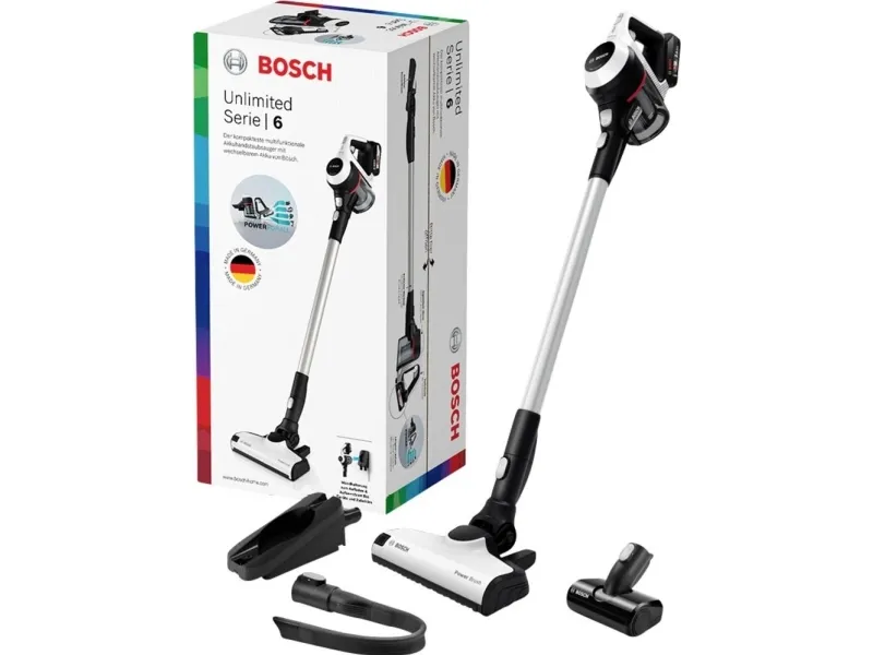 Bosch Serie | 6 BKS611MTB - Støvsuger - pind/håndholdt (2-i-1) - uden pose - ledningsfri - hvid