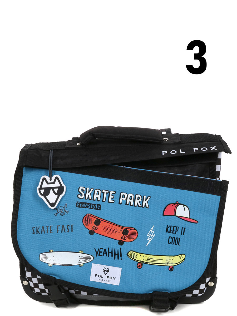 Cartable RÀversible Pol Fox Skate 2 - 35 cm