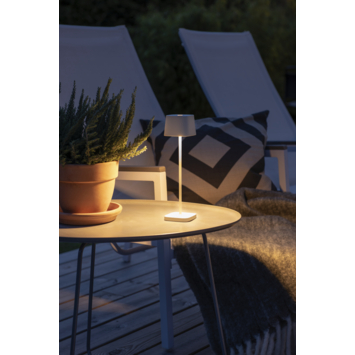 Konstsmide mini tafellamp Capri draadloos USB wit