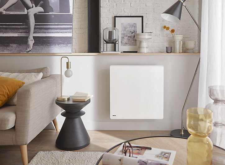 Radiateur électrique à inertie sèche Noirot Kaolin Blanc 1000 W