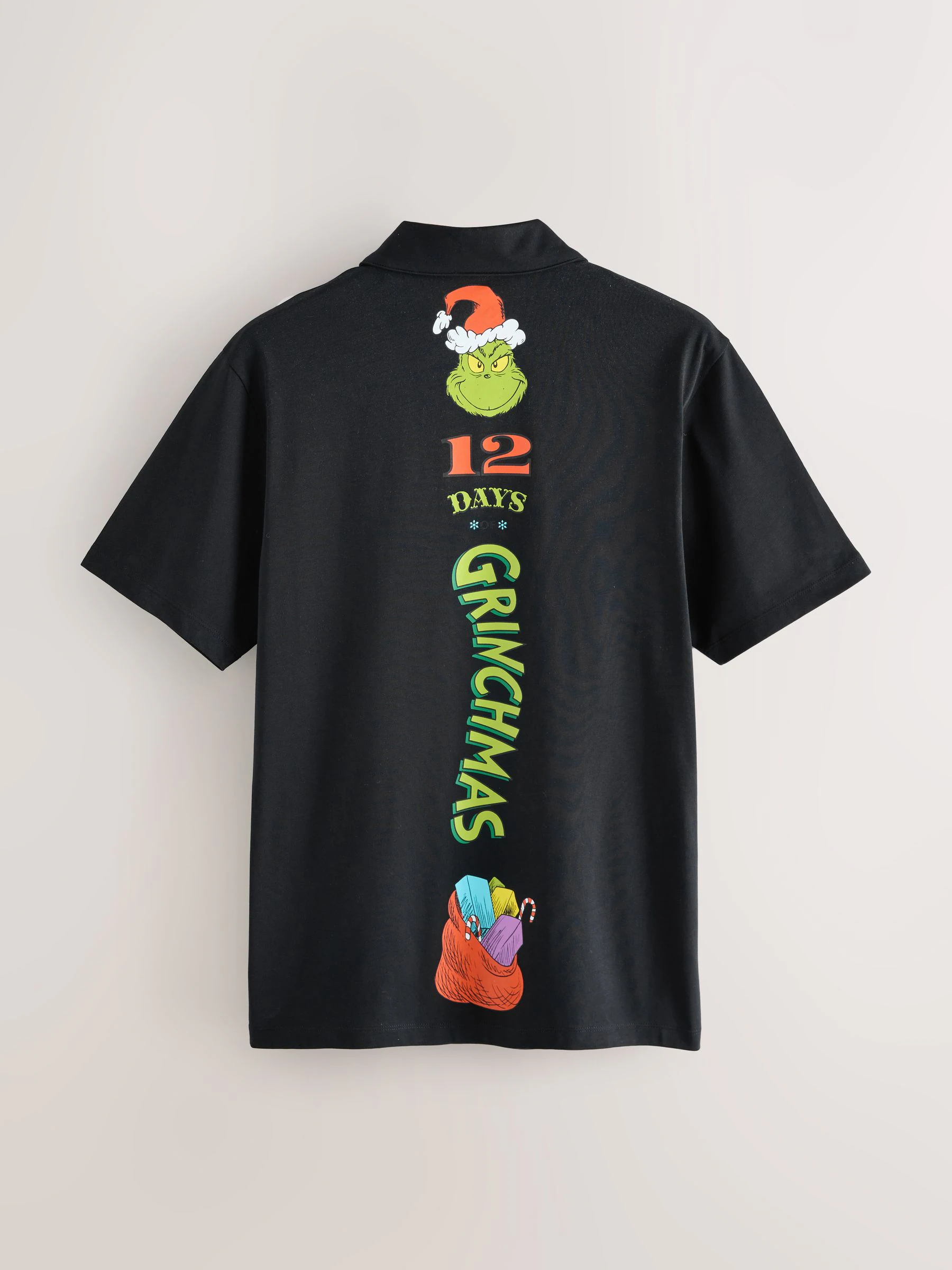 Black The Grinch - Kerstpoloshirt