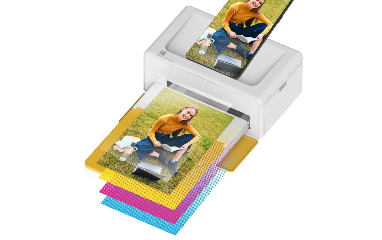 Fotodrucker Instant Dock - Weiss<br>Andocken und Aufladen des Handys und sofortiges Drucken der Lieblingsfotos