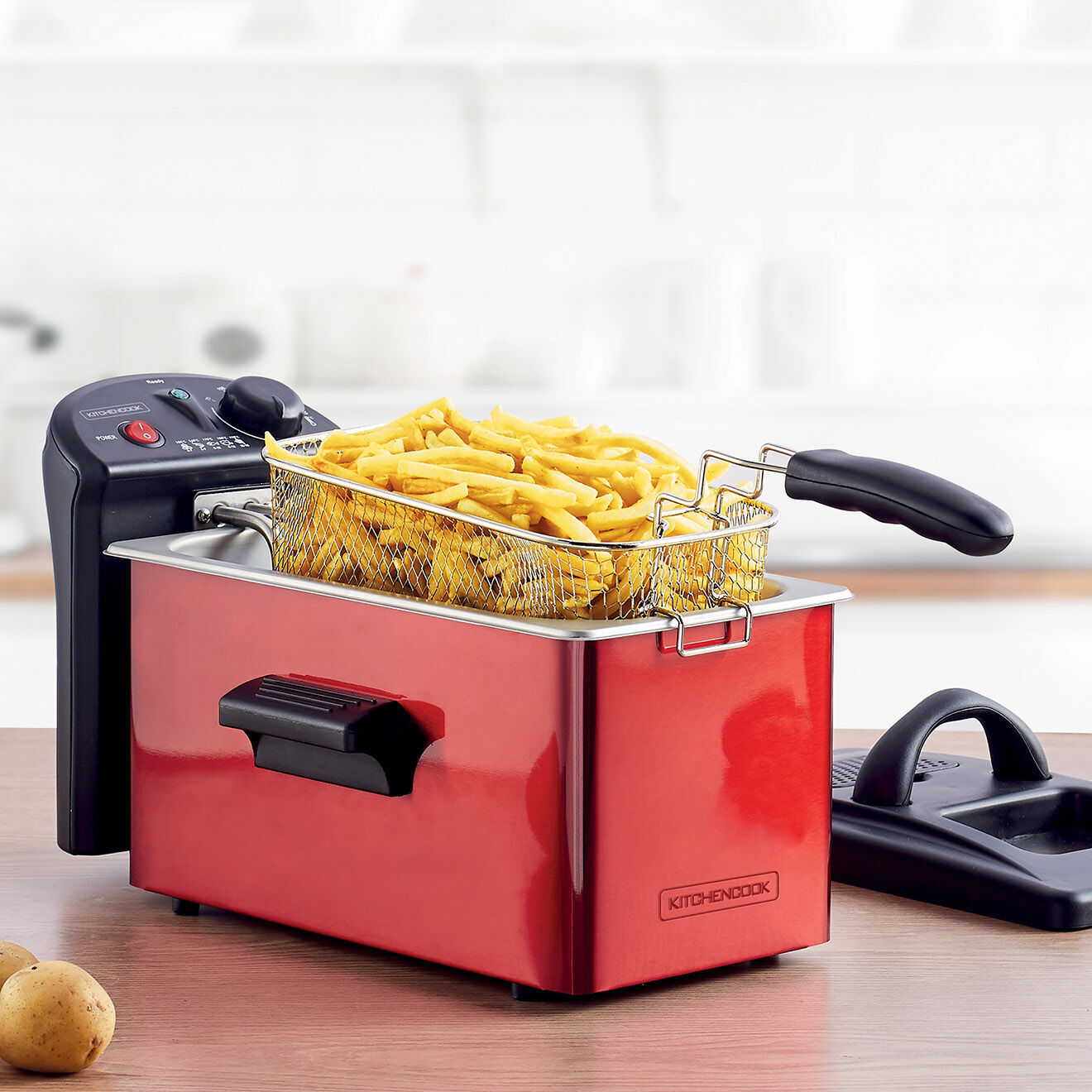 Kitchencook Friteuse rouge - 3 L