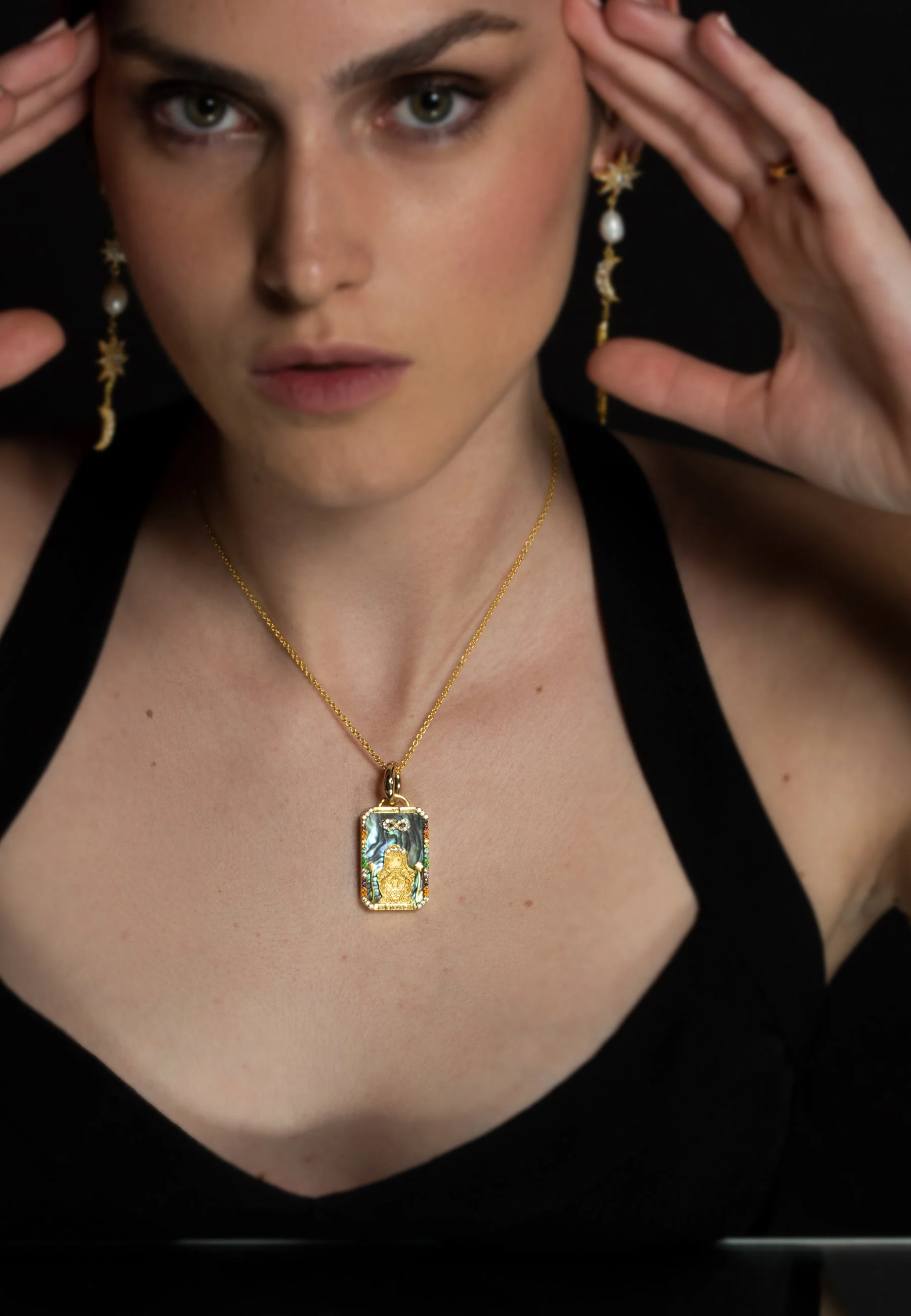 THE EMPRESS - Collier carte de tarot | Multicolore
