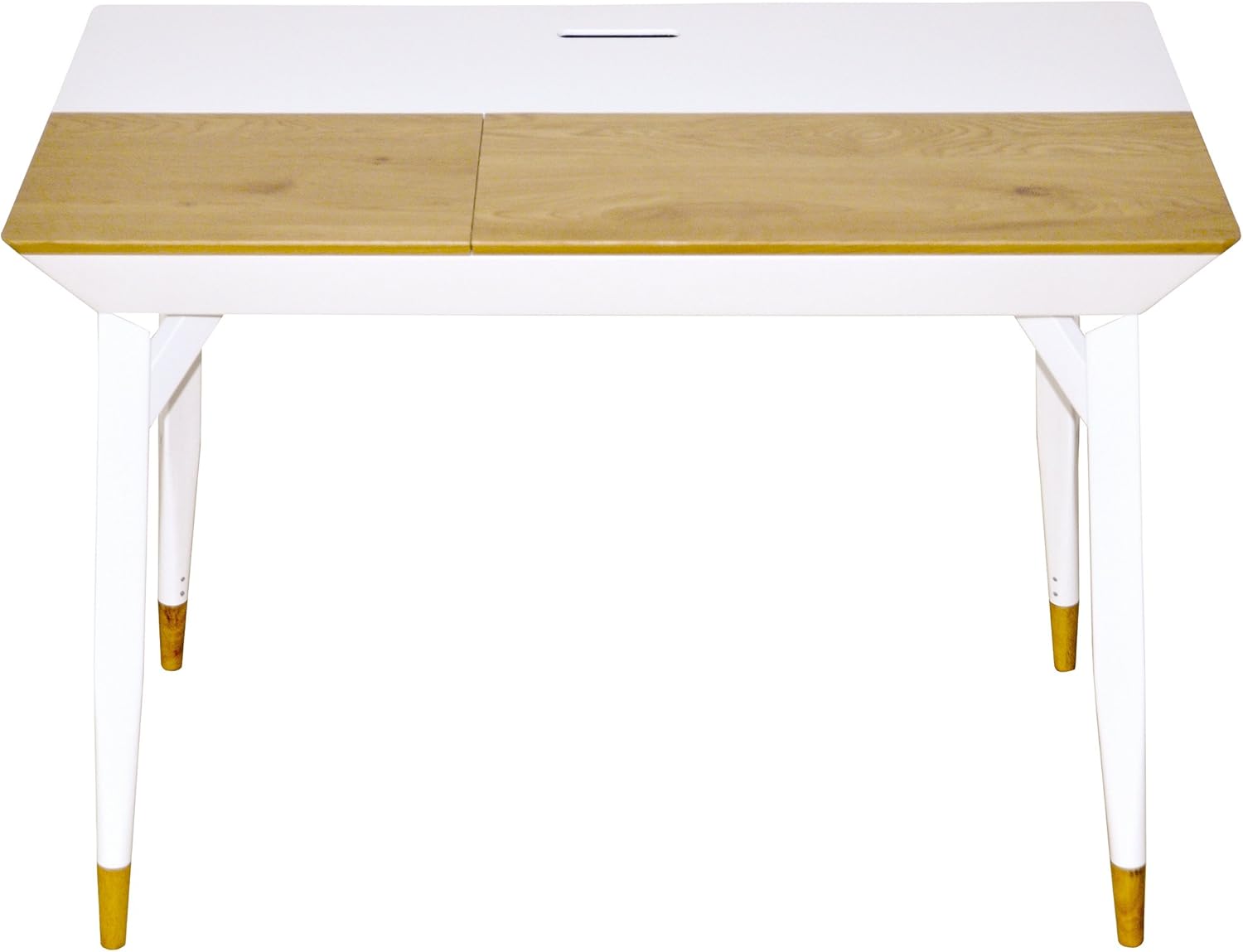 Inter Link Moderner Schreibtisch Homeoffice Schminktisch inkl. Schublade weiß matt / Wildeiche Nachbildung