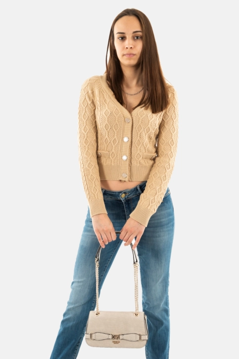 Sacs à main guess jeans arlena convertible xbody flap tau taupe