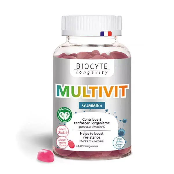 Biocyte Multivit Gummies Système Immunitaire Fatigue, Energie 60 Gummies