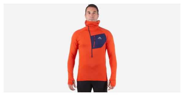 Polaire Mountain Equipment Eclipse Hooded Zip T Orange
