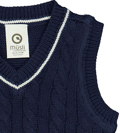 Müsli Weste - Strick - Nacht Blue