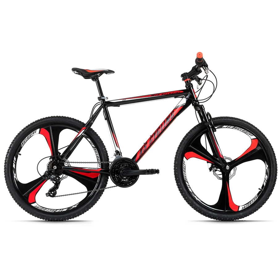 KS Cycling Mountainbike Hardtail 26 Zoll Sharp schwarz-rot