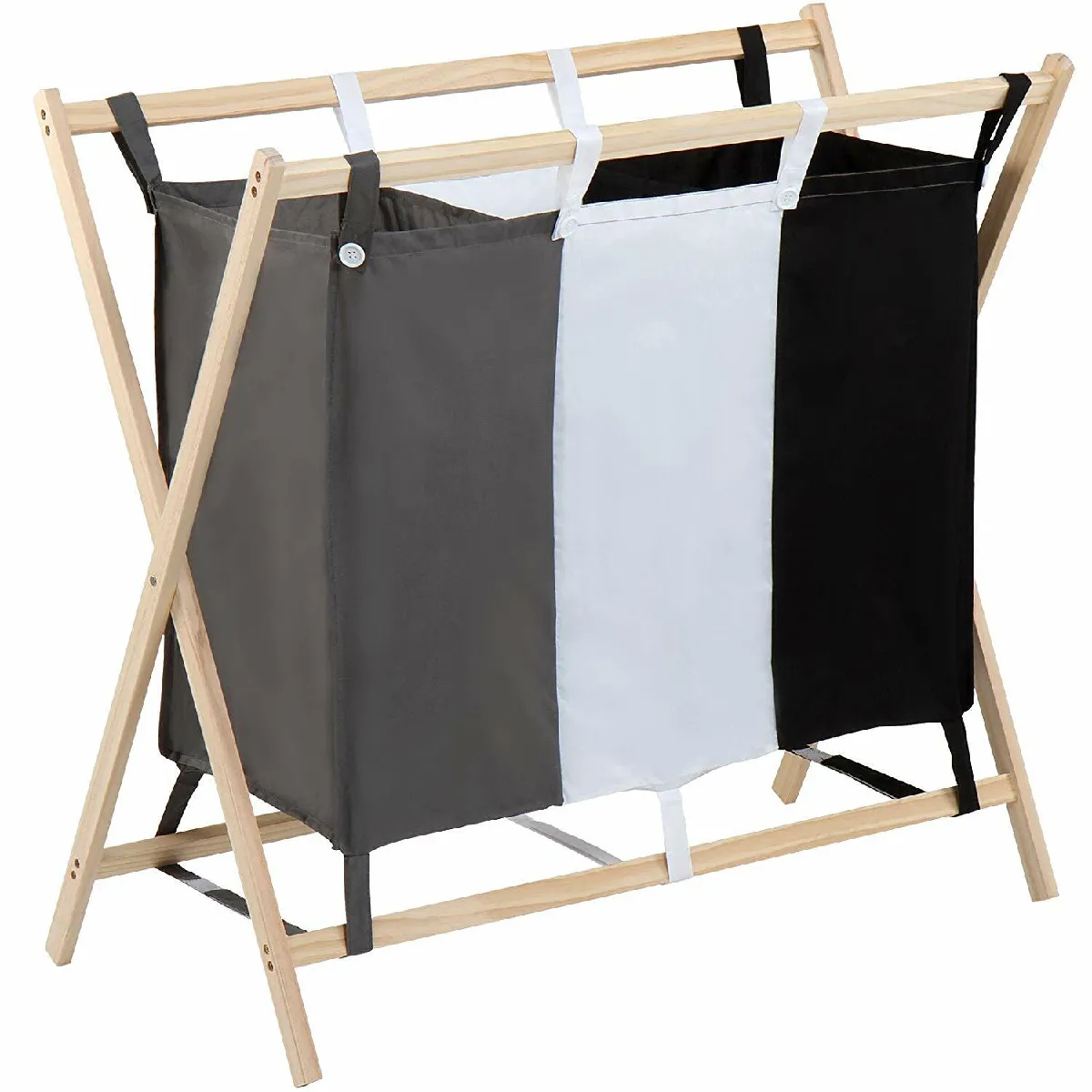 Helloshop26 - Corbeille à linge avec 3 compartiments