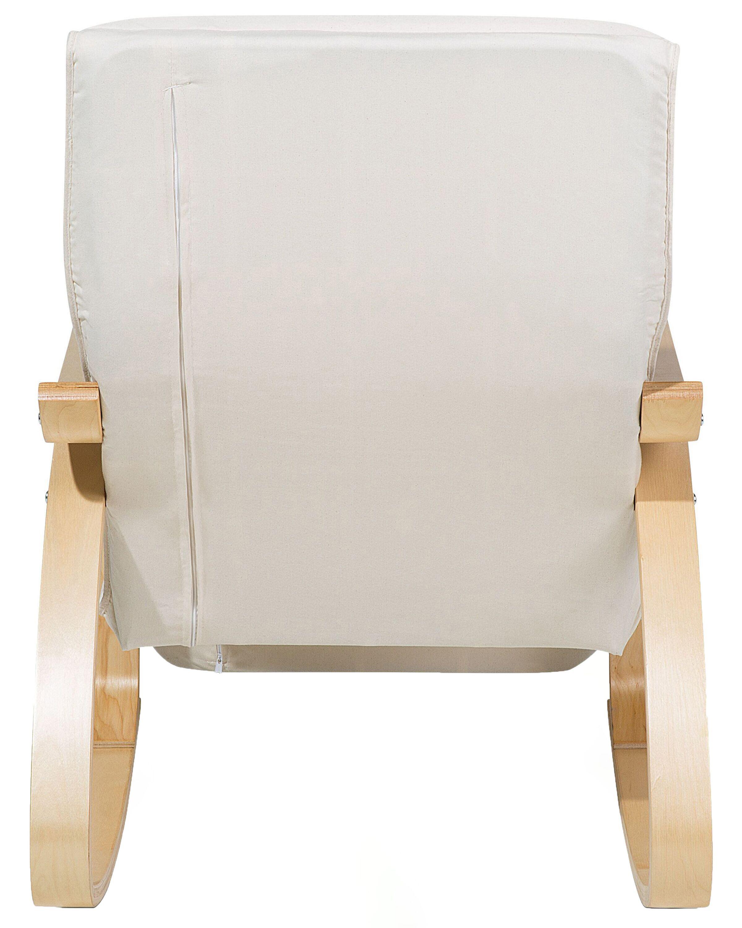 Schommelstoel WESTON Stof Lichtbeige