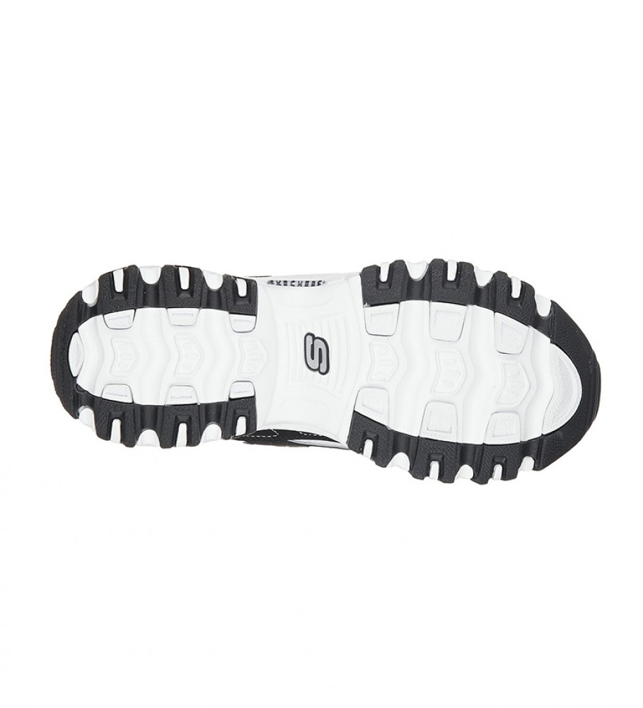 Tênis de couro Skechers D'Lites Biggest Fan, preto