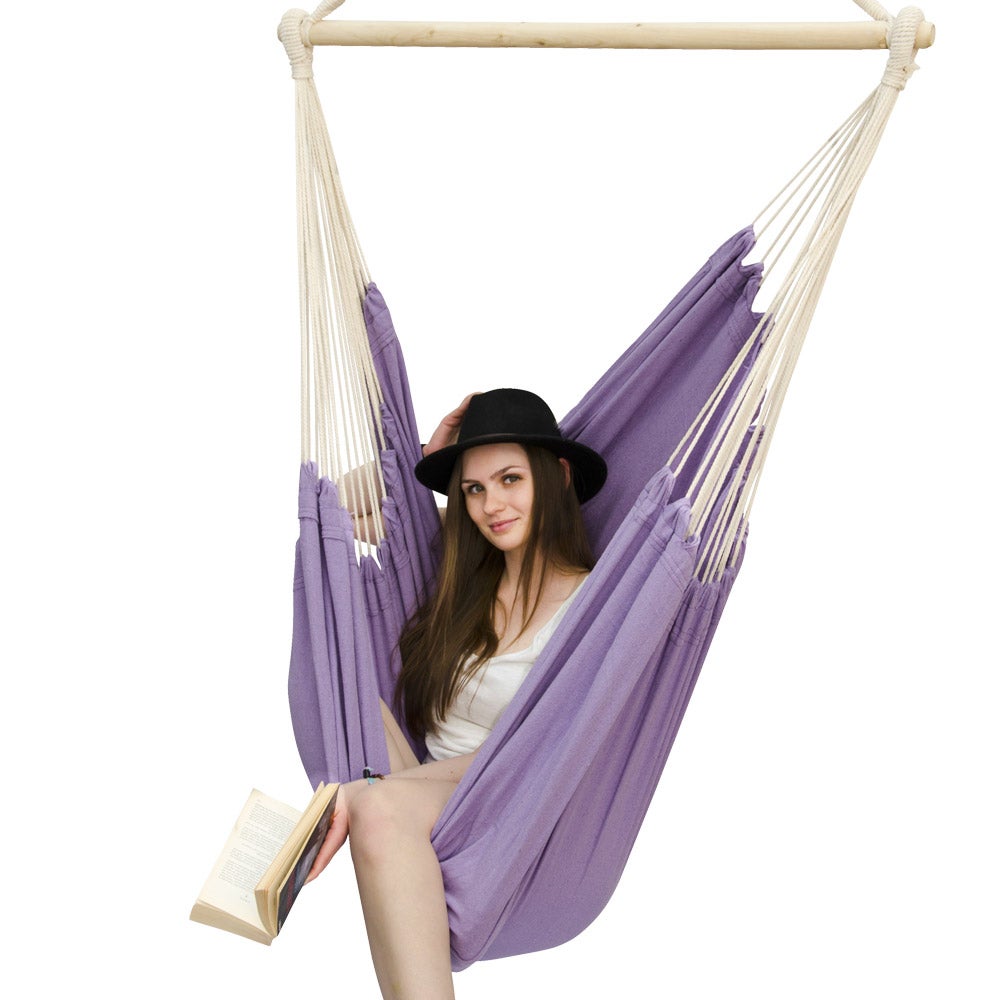 XXL Hangstoel Relaxstoel 185x130cm tot 150kg Lila