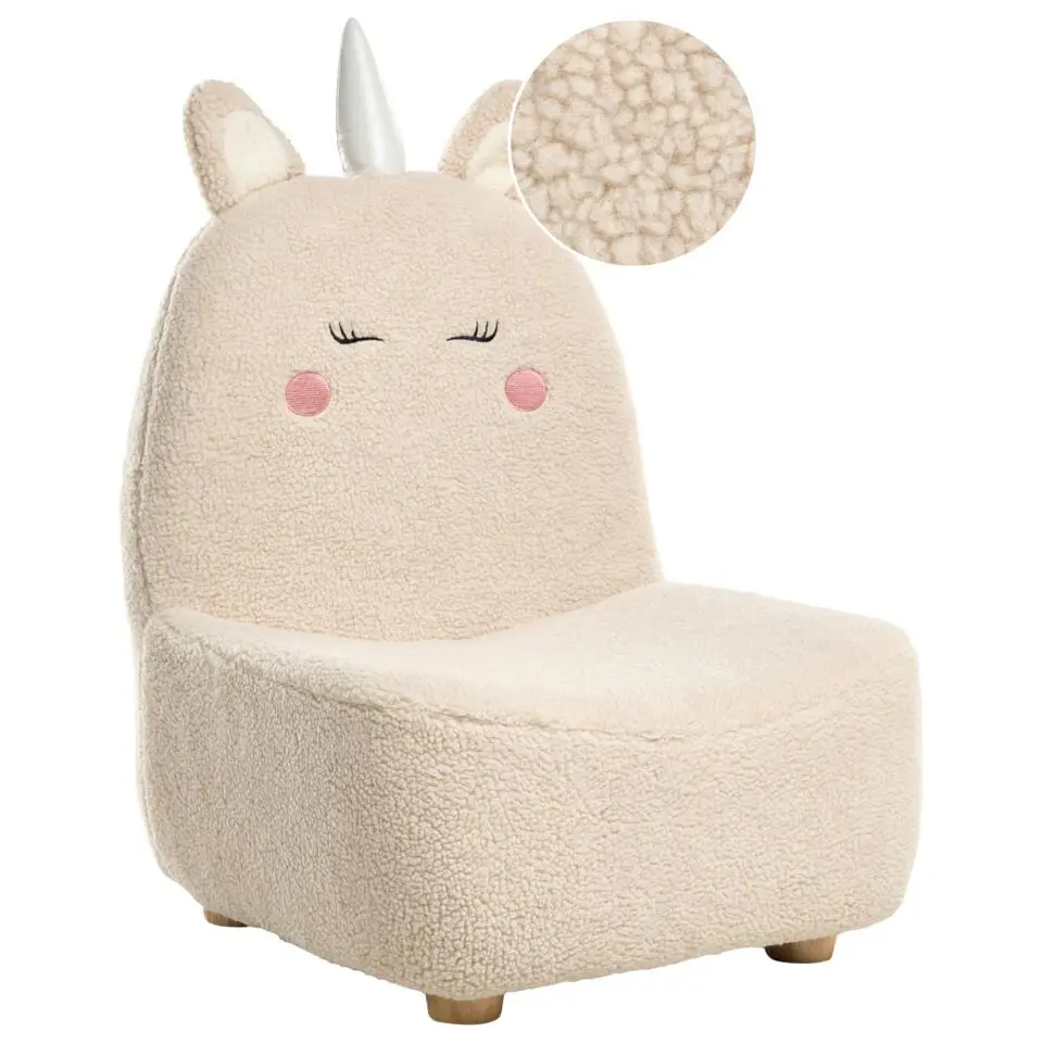 LULEA - Kinderstoel - Lichtbeige - Bouclé
