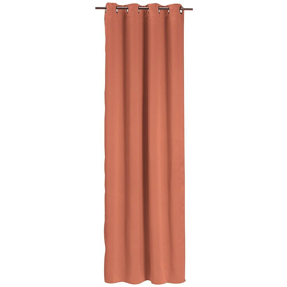 Rideau occultant terracotta à oeillets pour petite fenêtre 140x180cm