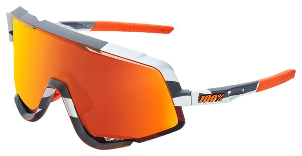 Lunettes 100% Glendale / Soft Tact Grey Camo Hiper Red Multilayer / Mirror