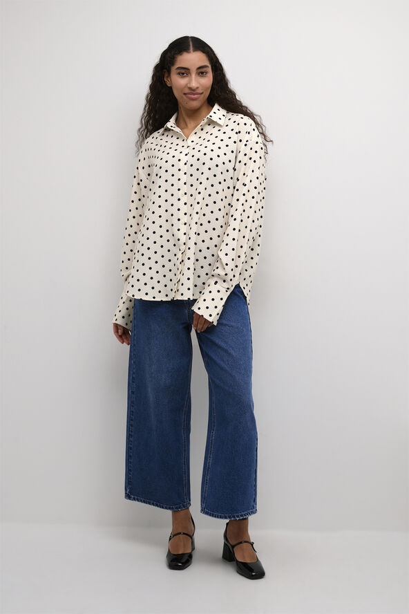 Kaffe KAoscarna Shirt Chalk/black dot