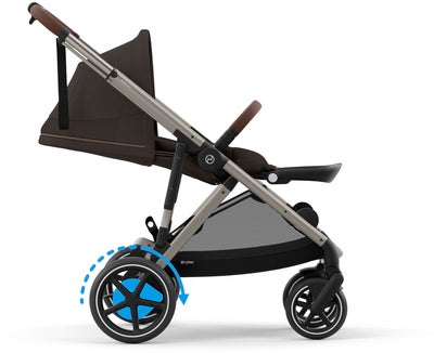 Cybex e-GAZELLE S Sportsvogn, Taupe/Chocolate Brown