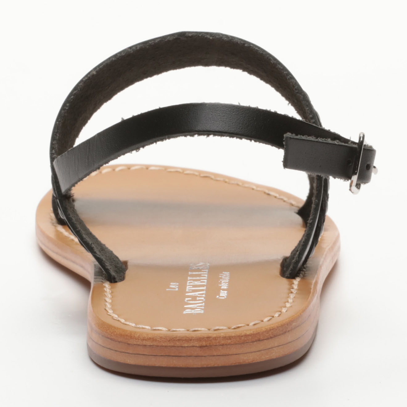 Les Bagatelles Sandales en Cuir Champa noir/marron