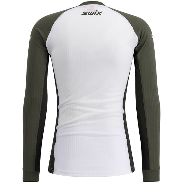T-shirt ski de fond SWIX RACEX CLASSIC LONG SLEEVE M BRIGHT WHITE/ OLIVE