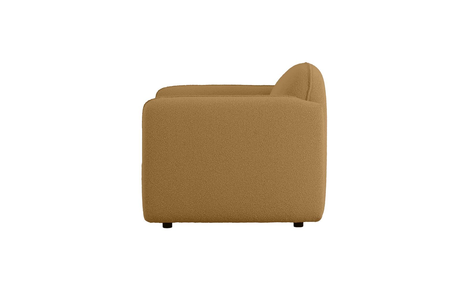 Fluff Hvilestol Tekstil Copenhagen Boucle 402 Mustard med sorte ben
