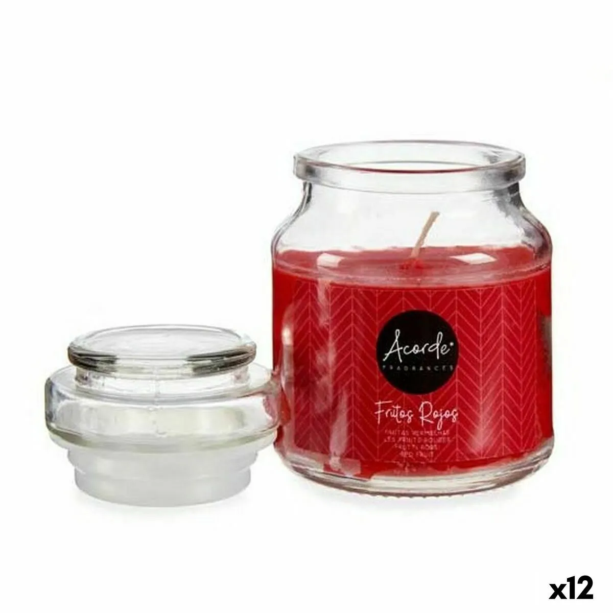 Acorde Bougie Parfumée Fruits rouges - Lot de 12