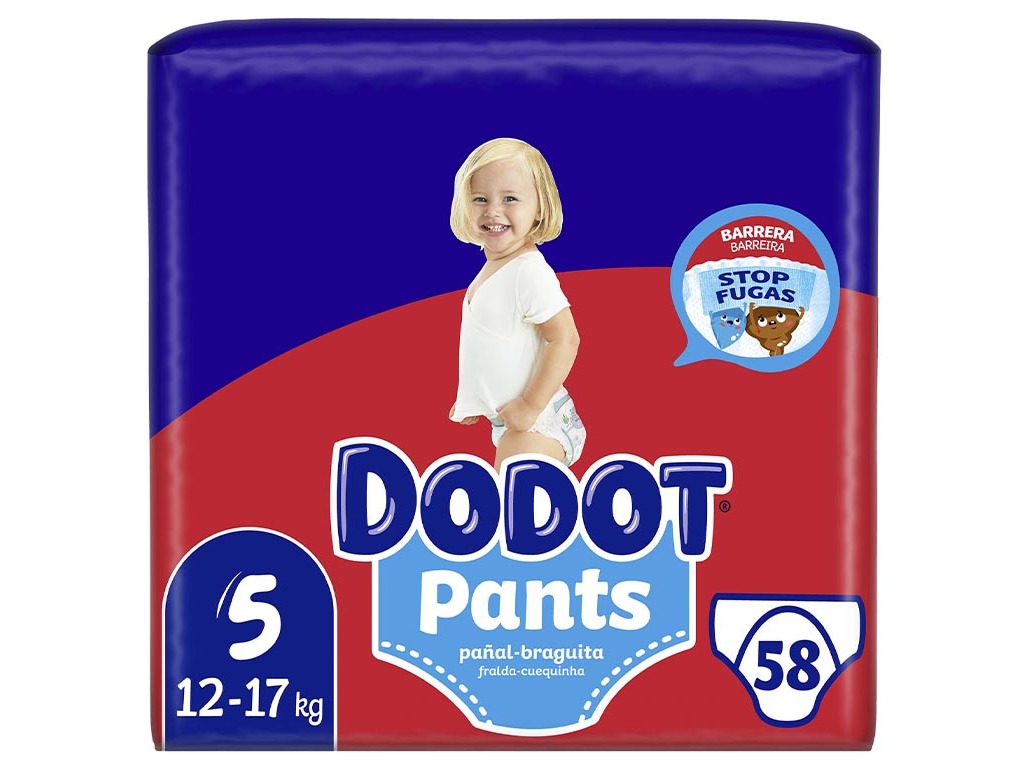 FRALDAS CUECA PANTS DODOT T5 12-17KG 58 UN