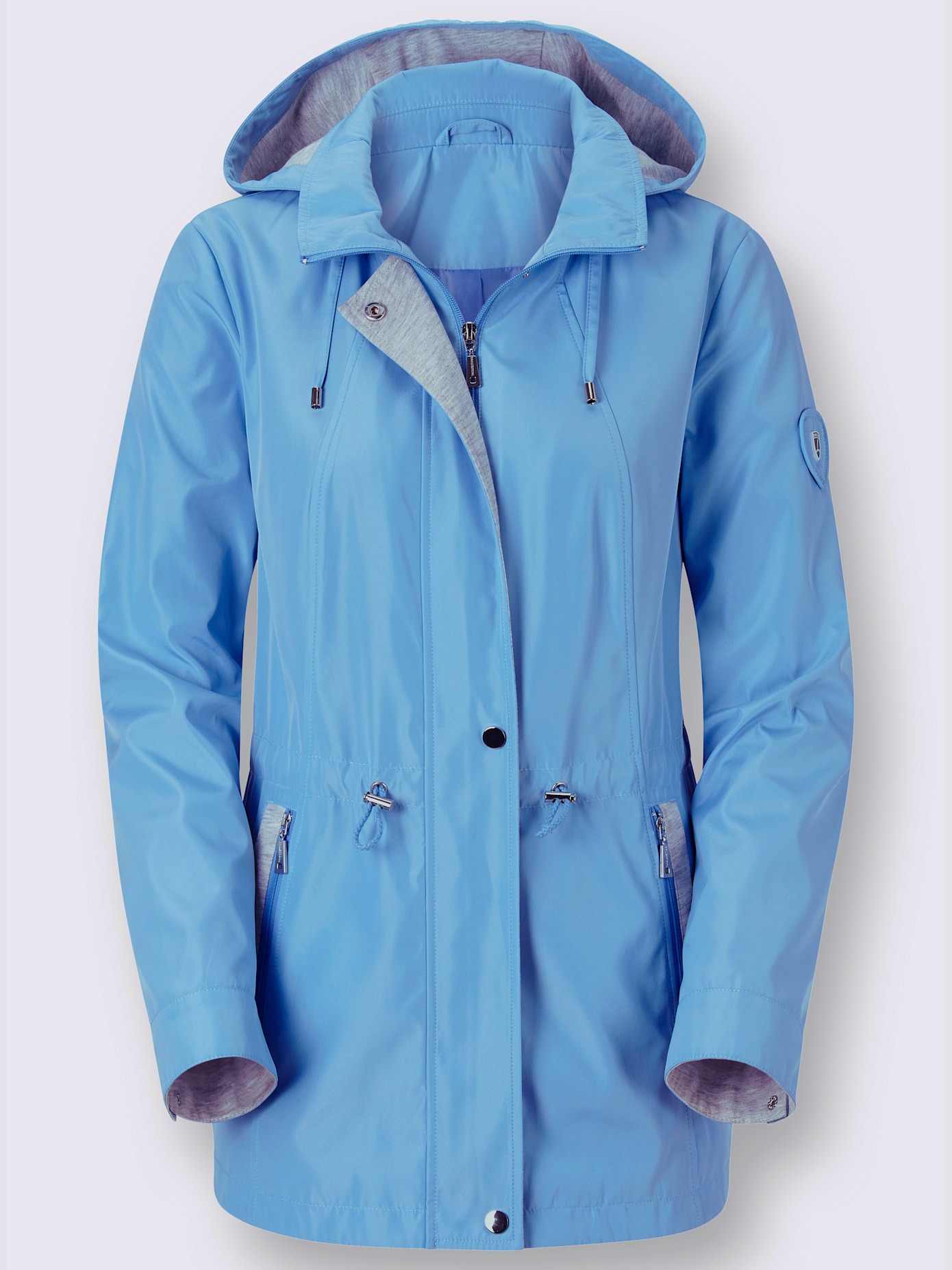 Veste d'extérieur capuche amovible grâce à une glissière