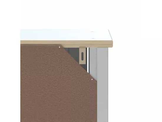 Rangement au-dessus de la cuvette BERG blanc bois massif