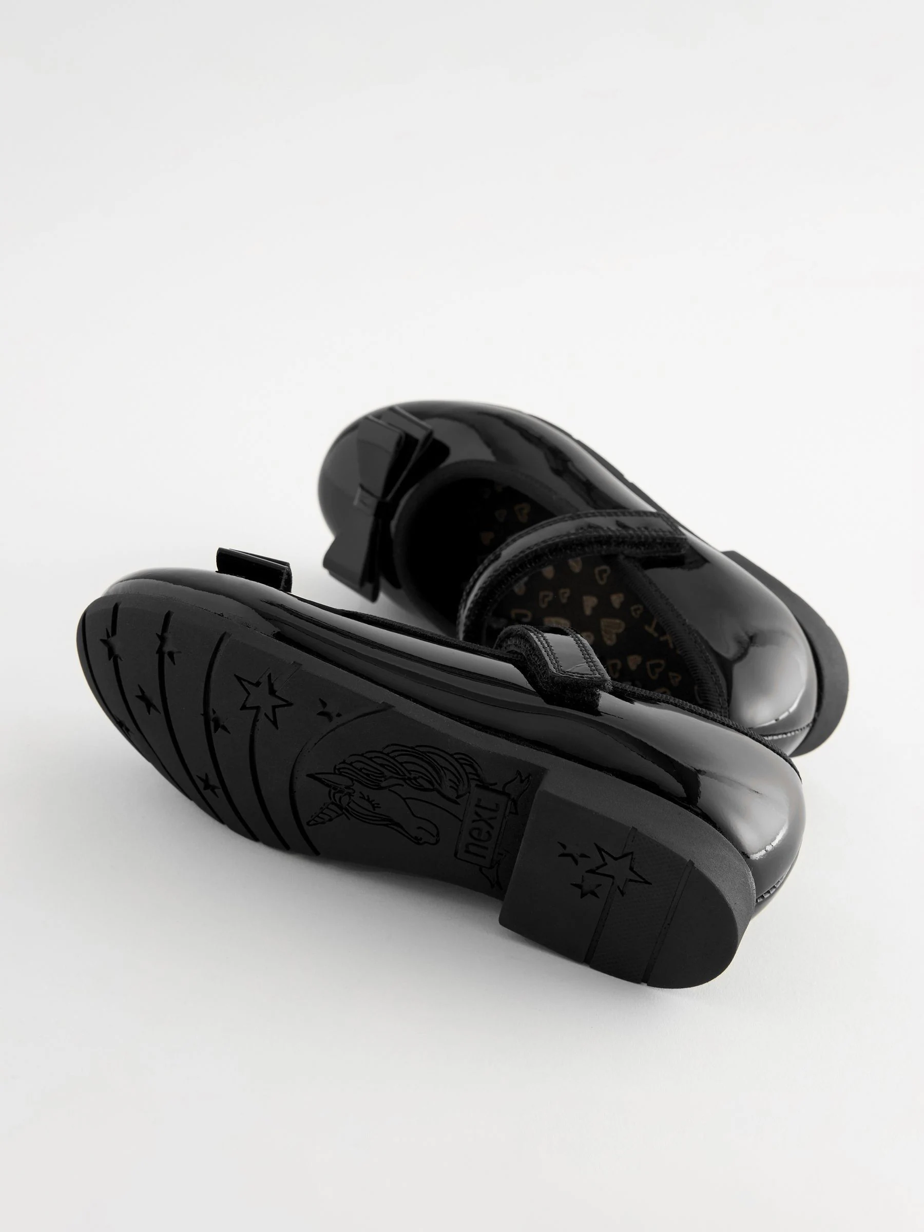 Zwart lak - School - Leren Mary Jane-schoenen met strik