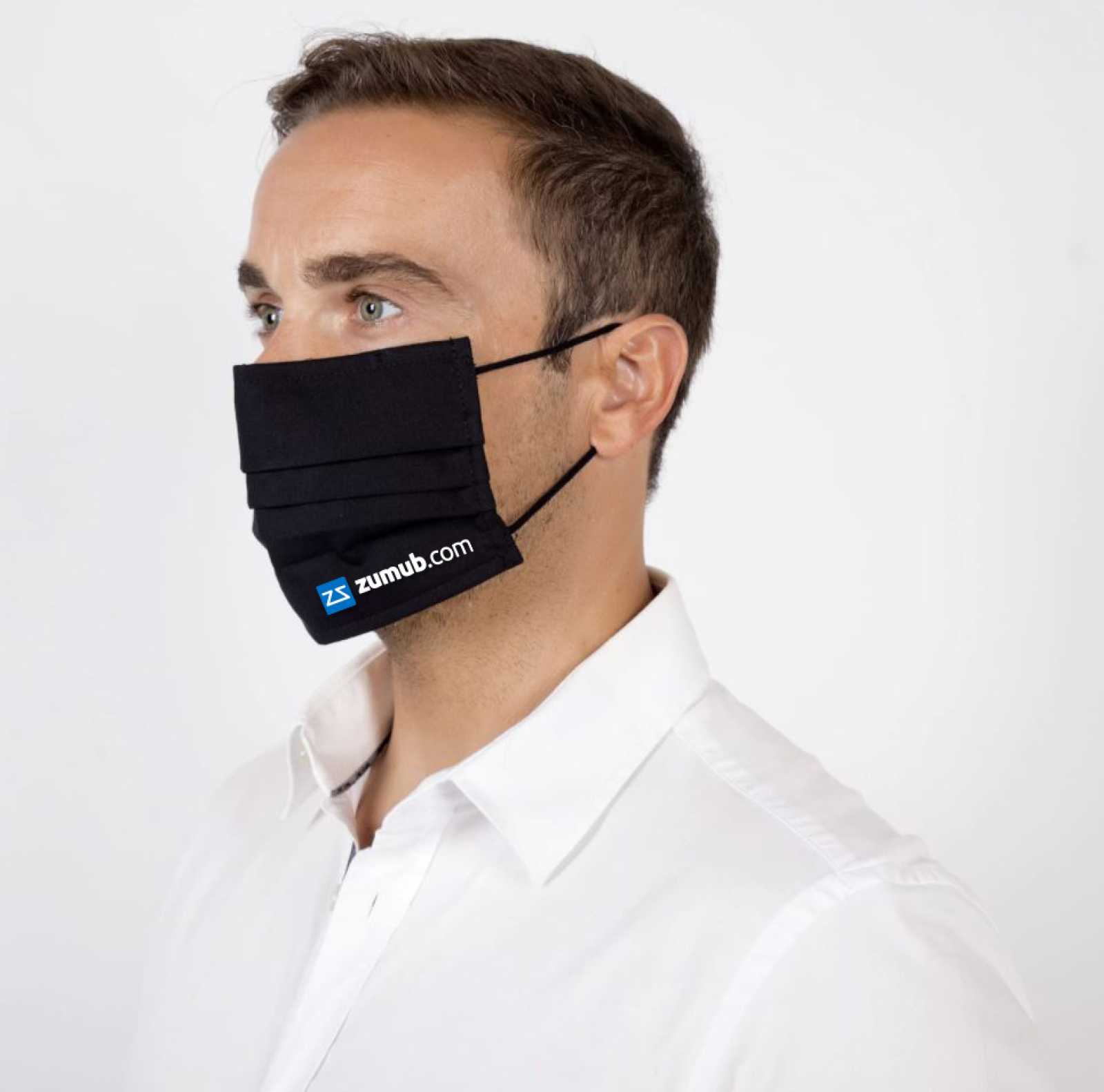 Máscara facial preta reutilizável Zumub