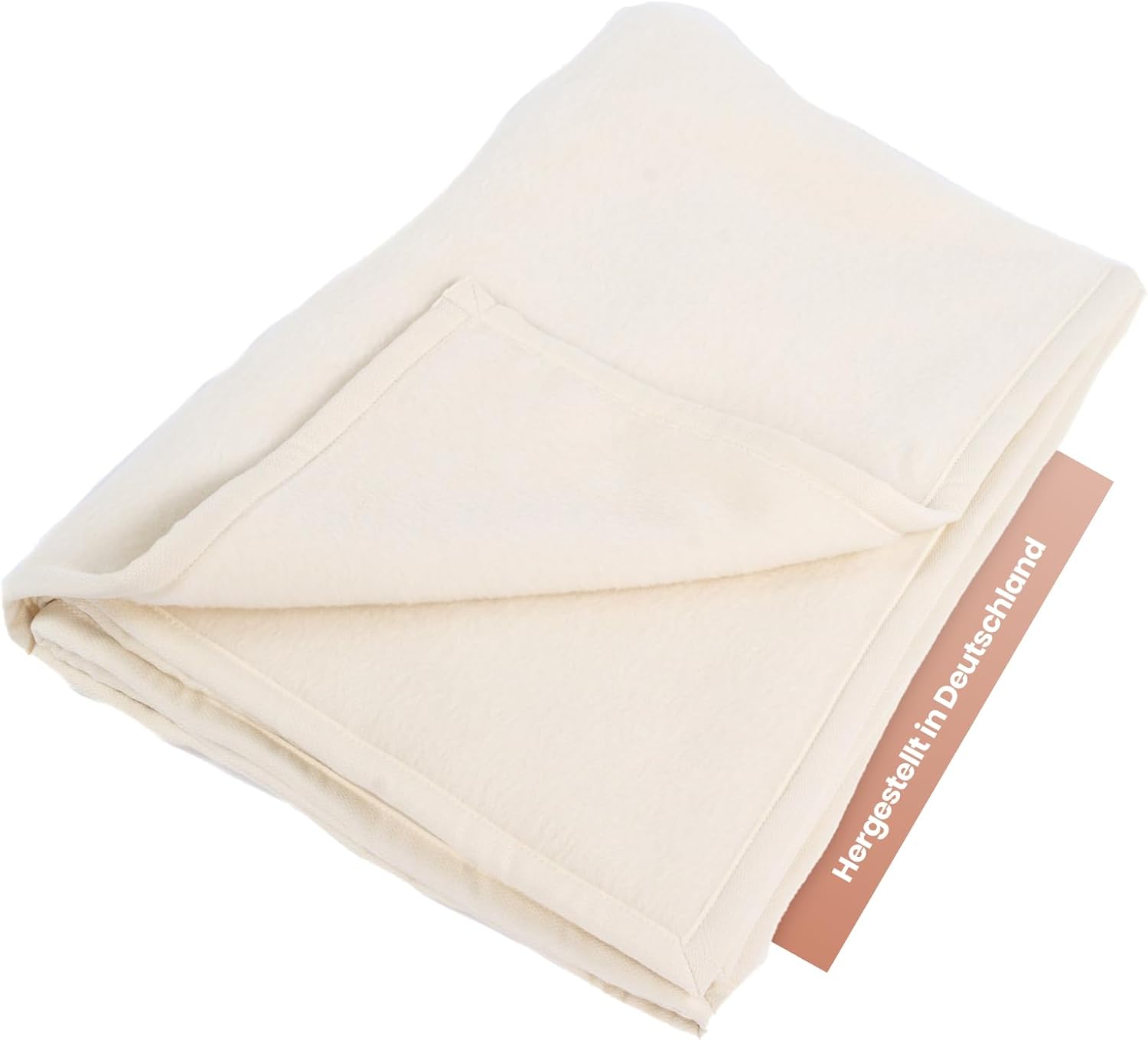 Ritter Decken Perulama Alpaka Decke 100 x 150 cm – Weiß - Hochwertige Naturhaardecke aus 80% Baby-Alpaka & 20% Schurwolle – Made in Germany