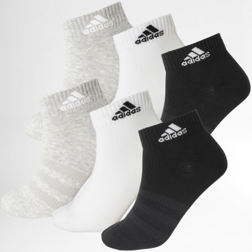 Lot De 6 Paires De Chaussettes IC1307 Noir Blanc Gris Chiné