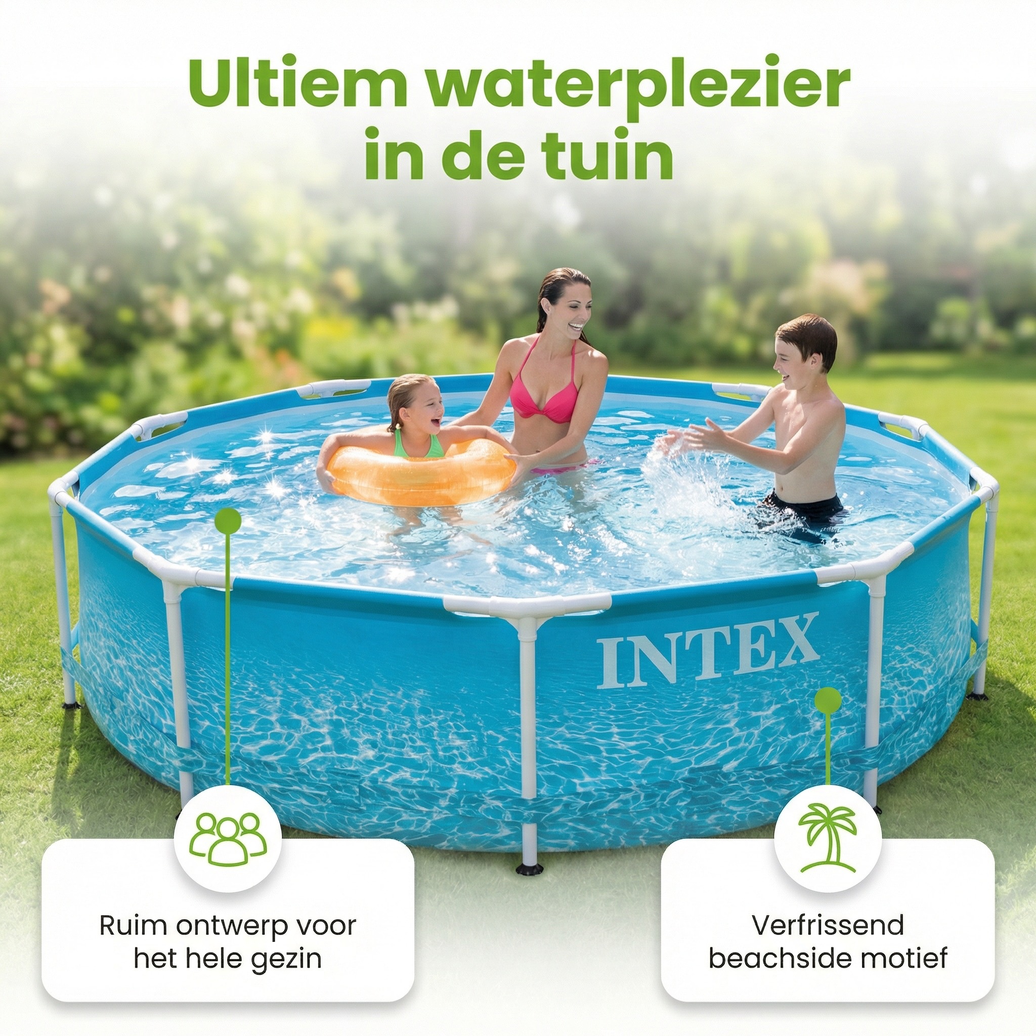 Intex metal frame 305x76cm zwembad – 3-delig