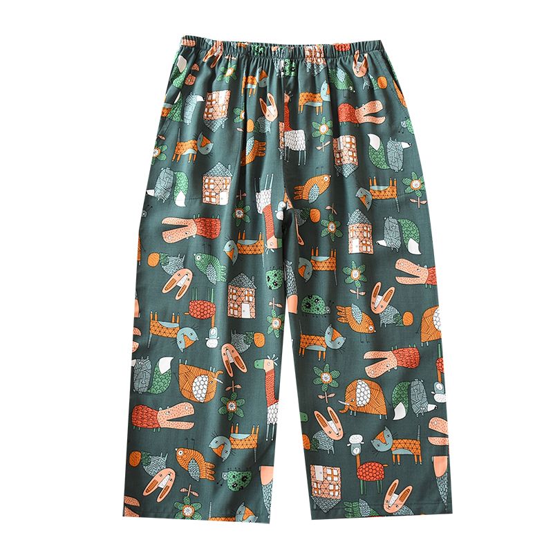 MelMount - Geprinte cropped loungebroek