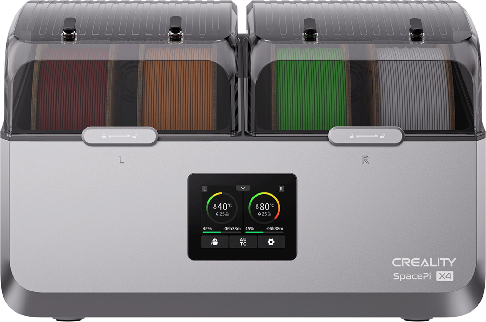 Creality  SpacePi X4 Filament Trockenbox    Smarte Filament Trocknung mit zwei unabhängigen Kammern