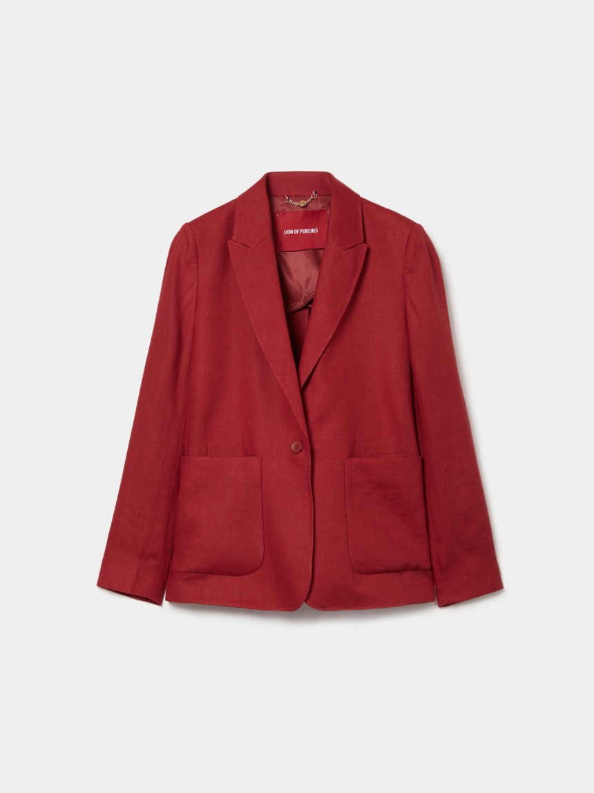 Blazer regular fit em linho