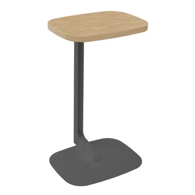 Gueridon ILO - L40xP30xH66cm - pieds carbone - finition chêne clair