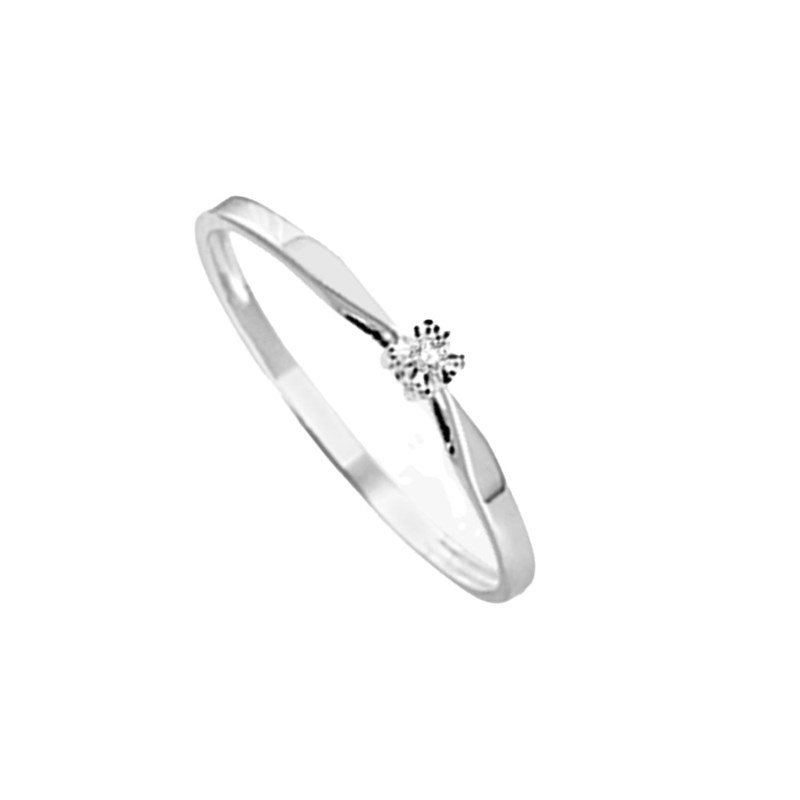 Bague Femme - Or 9 Carats - Diamant 0,006 Carats