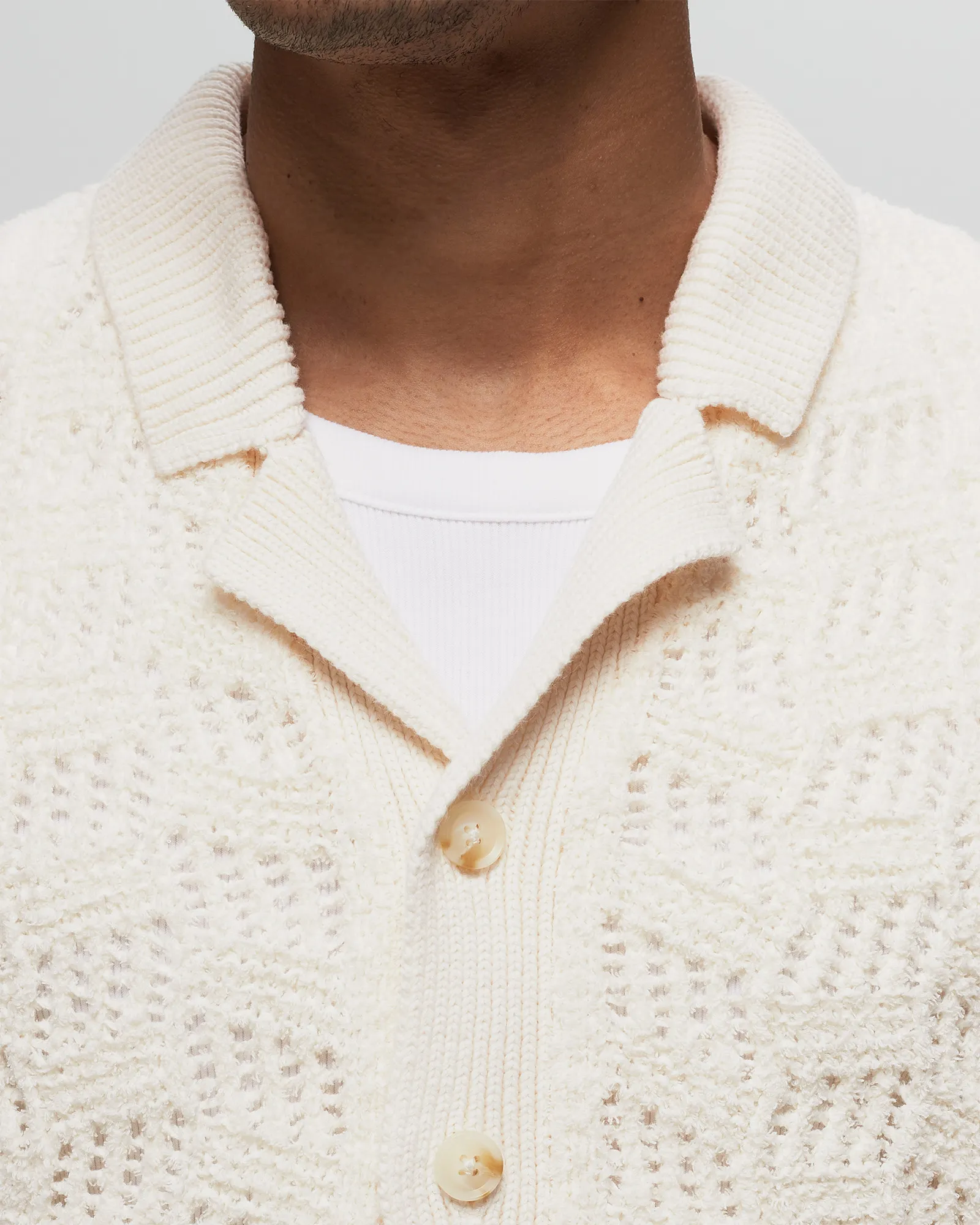 ØLÅF CHECK KNITTED SS SHIRT