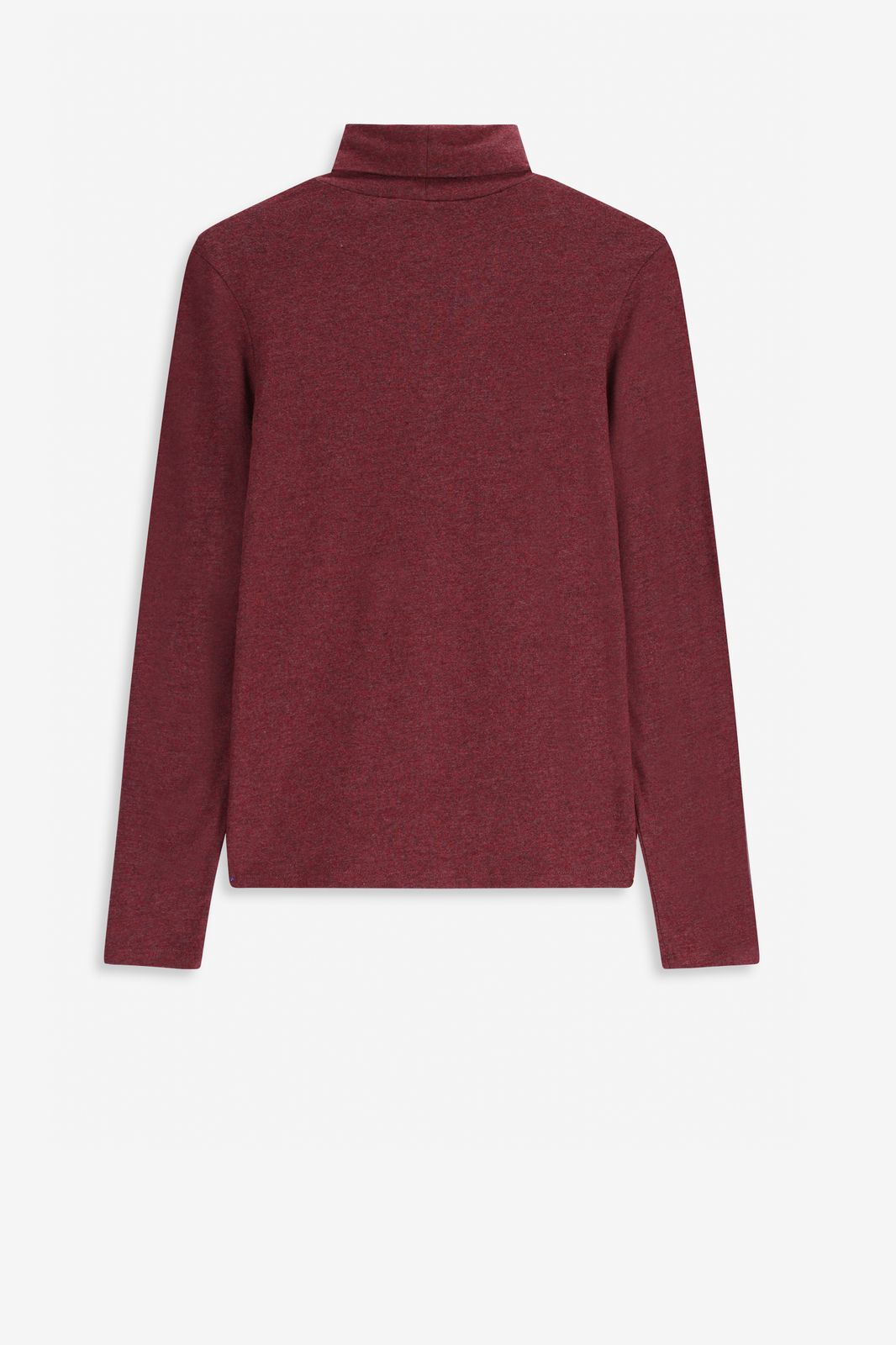 Bruine jersey top met turtle neck